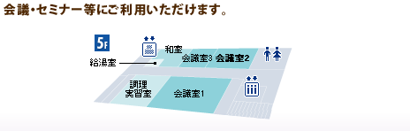 会議室、セミナー等にご利用頂けます。