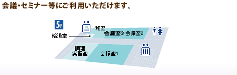 会議室、セミナー等にご利用頂けます。